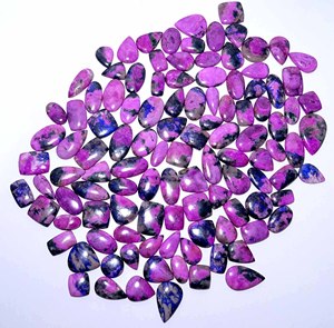 หินควอตซ์สวยงามอัญมณีทรงหลังเบี้ยโคบอลต์ธรรมชาติสำหรับทำเครื่องประดับอัญมณีหลวม - Product Image 2