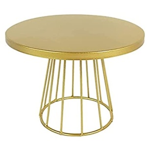 Centros de mesa de Decoración de mesa Diseño de nueva llegada Soporte de servidor de pastel de metal Acabado dorado Soporte de servicio de pastel redondo - Product Image 1