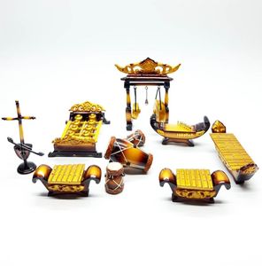 Conjunto árabes de instrumentos musicales en miniatura clásicos, equipo de adorno, instrumentos clásicos, decoración de sala de estudio, hecho a mano - Product Image 1