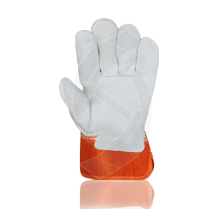 ถุงมือหนังวัวสำหรับงานหนัก ทนความร้อน ทนการบาด ถุงมือป้องกันอุตสาหกรรม พร้อมซับในผ้าฝ้าย - Product Image 4