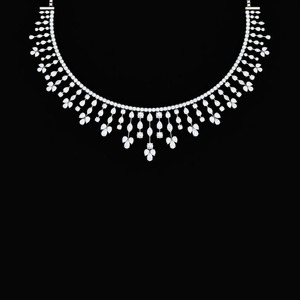 Collar de Diamantes Cultivados en Laboratorio de 18 Quilates, Corte Pera y Marquesa, Oro Blanco, Amarillo y Rosa, 36 Gramos en Bruto, 30 Gramos en Neto, Certificado IGI, Lujo - Product Image 2
