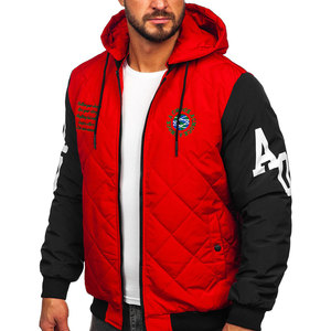 Hot Selling Custom Solid Colors Baseball Quilted <b>Jacket</b> for Men's New Winter Collection 2023 - Product Image 3
