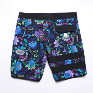 Pantalones cortos de playa transpirables de algodón 100% para hombre, cintura elástica estampada para vacaciones de verano, ocio, uso informal y de pesca - Product Image 5