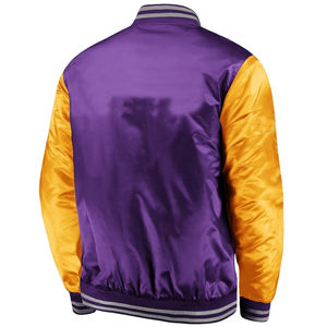 Custom Made logo 100% Polyester Satin <b>Varsity</b> <b>Bomber</b> Baseball <b>Jacket</b> Silk Winter <b>Men</b> <b>Jackets</b> - Product Image 2