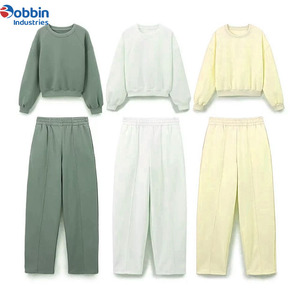 Sudadera y Pantalones de Cuello Redondo Reversibles Ecológicos de Algodón 100% de Corte Regular para Mujer, Talla Grande, 480 g/m², con Capucha para Invierno - Product Image 5