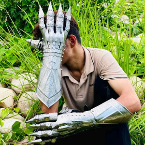 Gauntlet Gants Gothique Fantaisie Costume Halloween Gothique Fantaisie Costume Gothique Gauntlet Gants Paire Meilleur Cadeau - Product Image 4