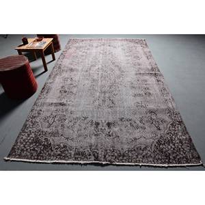 Alfombra tradicional de lana gris marrón 5,9 X 10.3ft Diseño turco vintage con respaldo de látex con patrón de retazos para dormitorio para adolescentes - Product Image 1