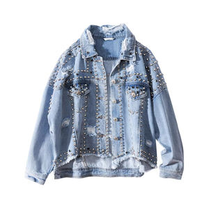 Vente directe d'usine, vente en gros, conception de logo personnalisée, veste d'hiver en toile vintage pour homme de haute qualité, fine, respirante, avec strass - Product Image 1