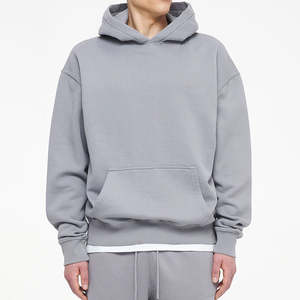 2024 nouveau Style Logo personnalisé 100% coton Boxy blanc surdimensionné sweats à capuche hiver Streetwear fabricant en gros porter pour hommes ODM - Product Image 3