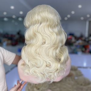 Peluca de cabello humano vietnamita 100% de la más alta calidad, pelucas delanteras de encaje de Color Rubio ondulado, grado de cabello virgen - Product Image 3