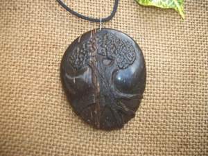 Árbol de cáscara de coco-Coco tropical-Coco Husk Tree CocoShell Timber of Life Collar hecho a mano y ecológico - Product Image 2