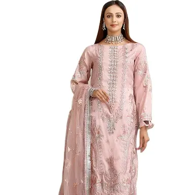 Latest Collection Pakistani Shalwar Kameez Suit Women Casual Pakistani Shalwar Kameez Suit Dress