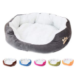 Ventes en gros de lits pour chiens et chats en peluche rembourrés, classiques, écologiques, confortables, doux, personnalisables, avec housse amovible et lavable, attrayants - Product Image 3