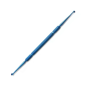 Meilleur ensemble d'instruments chirurgicaux à double extrémité de fabrication en acier enduit de couleur bleue diamètre 1.0/2.0mm pour curette Chalazion - Product Image 2