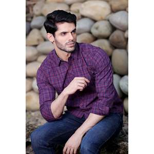 Camisa de Moda para Hombre Unze London MATEO, Corte Entallado, 100% Algodón Popelina con Diseño a Cuadros, Camisas de Negocios ODM con Mangas Largas - Product Image 2