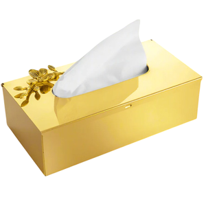 Boîte à mouchoirs décorative design antique support de boîte à mouchoirs en métal en laiton distributeur de mouchoirs décor à la maison et bureau porte-serviettes de table - Product Image 6