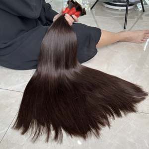 Cabello crudo vietnamita 100% cabello fino para bebés suave y sedoso con extensiones de cabello humano alineadas con cutícula de alta calidad - Product Image 4