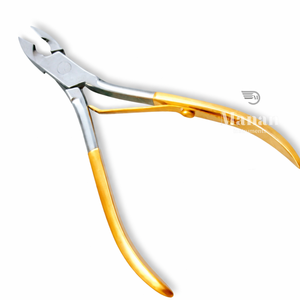 Premium High Quality Gold Handle Stainless Steel <b>Cuticle</b> Nipper Professional Manicure Pedicure <b>Tool</b> for Finger Use - Product Image 4