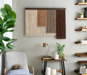 ชุดงานฝีมือมาคราเม่สีเขียวหลากหลายแบบสำหรับตกแต่งบ้าน จัดแสดงงานอีเว้นท์ และตกแต่งภายในสไตล์ร่วมสมัยจากอินเดีย - Product Image 5