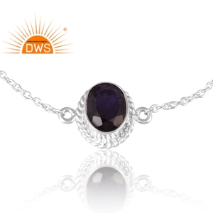 New Arrivals Sterling Silver Natural Doublet Amethyst Quartz Gemstone Bangle Custom Jewelry For Women Gift For Her - Product Image 2