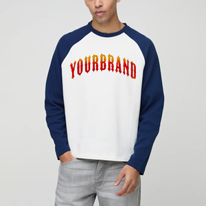 Calidad de lujo superior 100% algodón manga larga hombres ajuste suelto personalizado 3D Digital impreso Logo pesado 200gsm estilo Hip Hop - Product Image 1