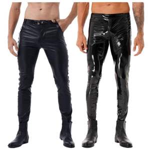 Élégant pantalon léger en similicuir pour femmes taille haute en toile non-tissé extensible tenue décontracté Design à la mode - Product Image 5