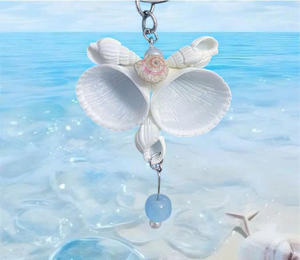 Porte-clés en coquillage de style vietnamien, artisanat fait main, cadeau pour les touristes, souvenir de boutique - Product Image 3