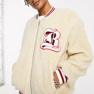 Chaqueta de Invierno de Alta Calidad Hecha a Medida para Hombre, Estilo Nuevo, Cuello Alto, Poliéster, Piel Sintética, Chaqueta Polar de Invierno - Product Image 3