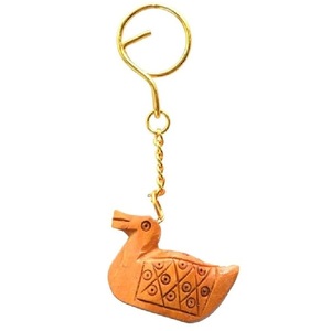 Artisanat promotionnel Souvenir plaine Logo blanc bois de hêtre pendentif bijoux porte-clés porte-clés avec porte-clés - Product Image 4