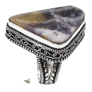 Vente en gros de bagues fines en argent sterling 925 jaspe sculpté original pierre précieuse coupe ovale multi-pierres serti de lunette pour femmes - Product Image 3