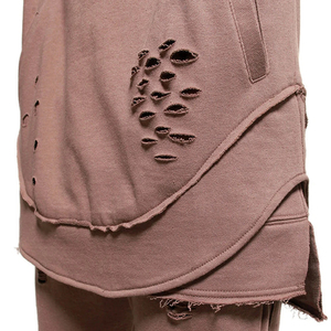 Sweat-shirts pour hommes à effet délavé et usé, service OEM, prix de gros, style streetwear, sweat-shirts pour hommes à prix avantageux - Product Image 6