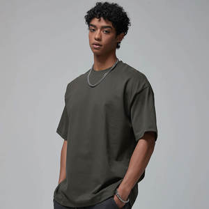 Men's Super Heavyweight 100% Cotton Worsted <b>Fabric</b> Loose Fit Front Silk Screen Printed Quick Dry Breathable Anti-Pilling - Product Image 4