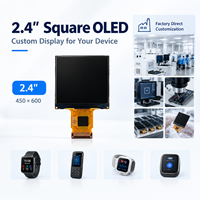 Écran OLED personnalisé de 2,4 pouces, 450x600, LTPS rigide, 311 PPI, forme carrée, pour drones industriels, appareils médicaux portables, vente en gros