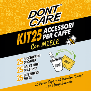 ชุดถ้วยกระดาษย่อยสลายได้ทางชีวภาพแบบใช้แล้วทิ้งเป็นมิตรกับสิ่งแวดล้อม + ตัวกวน + น้ำผึ้งถุง25ชิ้นสำหรับ ho.re.ca. เป็นมิตรต่อสิ่งแวดล้อม100% - Product Image 2