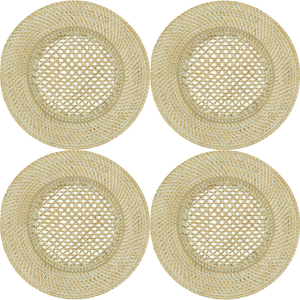 Placas de cargador de ratán al por mayor estilo rústico hecho a mano respetuoso con el medio ambiente perfecto para restaurantes cafés y fiestas al aire libre - Product Image 6