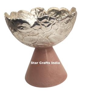 Cuenco de fruta grande hecho a mano personalizado único clásico elegante diseño aluminio latón tono para cocina cuenco de nuevo diseño de borde - Product Image 6