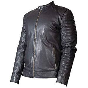 Chaqueta de Cuero PU Genuino Casual para Hombre 2025 con Cuello Alto, Cierre de Cremallera, Mangas Largas, Chaqueta OEM de Alta Calidad para Hombre - Product Image 3