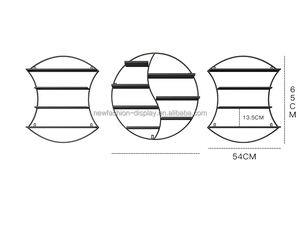 Juego de Estantes de Pared para Almacenamiento de Esmalte de Uñas, Color Dorado/Blanco/Negro, Personalizable, Soportes de Pared para Esmalte de Uñas para Salón de Belleza - Product Image 6