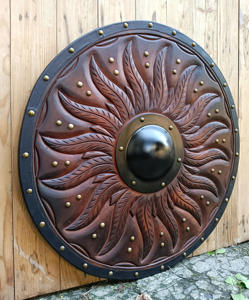 โล่คอสเพลย์ไวกิ้งแบบ DIY ใช้งานได้จริง พร้อมด้ามไม้ ผลิตมีดด้วยมือ รองรับการปรับแต่งตามความต้องการของลูกค้า (OEM) - Product Image 6