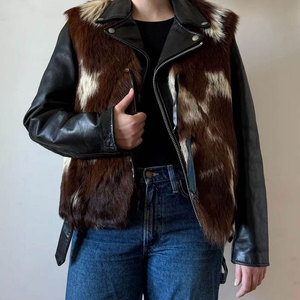 Gilet en cuir de vache véritable, style décontracté, veste d'hiver pour homme, haute qualité, service OEM, vêtements d'extérieur - Product Image 1