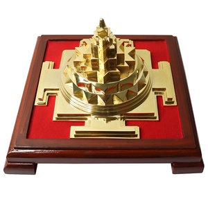 Meru Shri <span class=keywords><strong>Yantra</strong></span> Cho Sự Giàu Có Và Thành Công Trong Cuộc Sống Brass Kim Loại Màu Vàng Năng lượng swarna Meru Chakra Shree Yant - Product Image 4