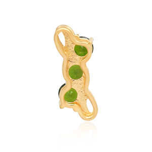 Luxe 925 Sterling Silver Love Style Pendentif Collier Vente Chaude Fine Charmes Naturel Diopside Vert Pierre Conception Minimaliste - Product Image 5