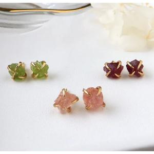 Pendientes de piedras preciosas de citrino de latón chapado en oro de 18 quilates para mujeres y niñas, lote al por mayor de joyería, pendientes de moda hechos a mano, pendientes de latón - Product Image 3