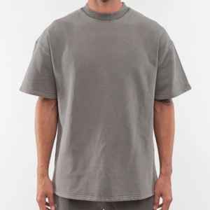 Nouveau T-shirt court pour homme en différentes couleurs, poids lourd, impression personnalisée du logo, coupe ample, 100% coton, T-shirt court pour homme - Product Image 1