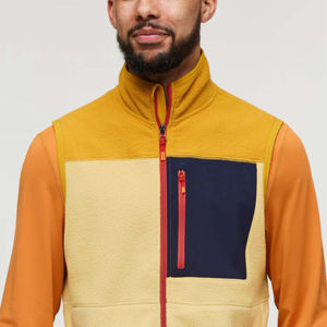 Chaleco transpirable informal para exteriores para hombre, chaqueta de lana suave, ligero, sin mangas, con cremallera, ropa informal de tela estampada cálida para invierno - Product Image 4