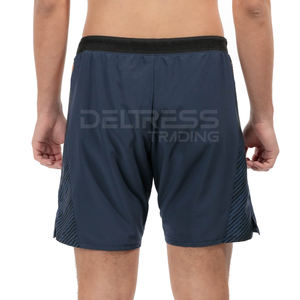 Short de sport pour hommes, confortable, ceinture élastique, motif solide, décontracté, design de musculation, teint uni, vente en gros - Product Image 6