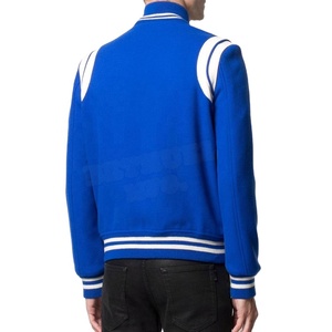 High Quality Custom Private Label All Wool Winter High Street Baseball <b>Bomber</b> <b>Varsity</b> <b>Jacket</b> for <b>Men</b> - Product Image 4