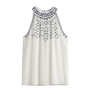 Blusa informal de poliéster con manga larga y botones para Primavera, camisa blanca con estampado de lunares negros para mujer - Product Image 1