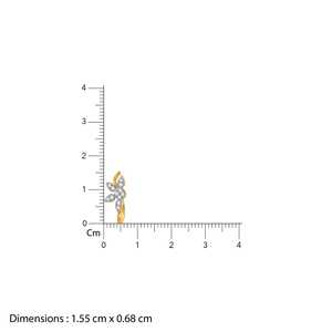 Pendientes de diamantes de aro J frondosos de oro de la colección Heer de GIVA Jewelry - Product Image 5