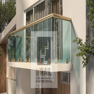 Pasamanos tipo soporte de aspecto inoxidable para escaleras interiores de apartamentos Sistema de barandilla de perfil continuo duradero para azotea - Product Image 6